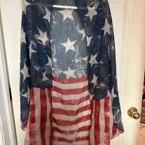 Mossimo Supply Co. Navy and White Star Kimono